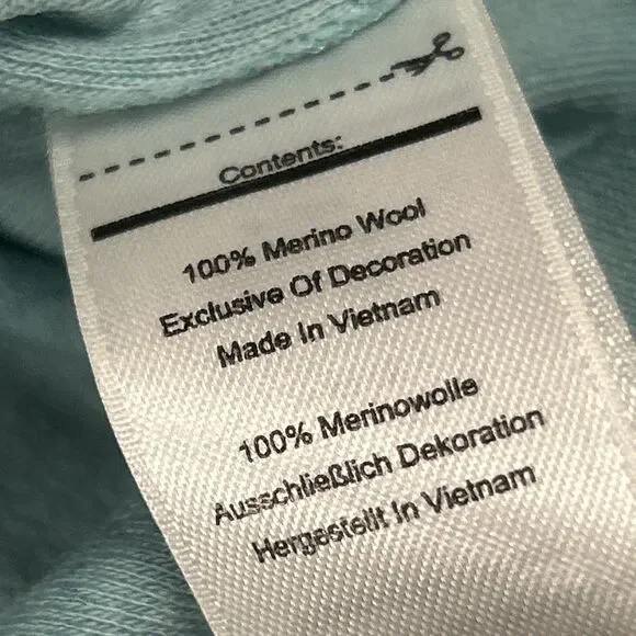 Smartwool 250 Merino Wool Shirt Womens Medium Base Layer 1/4 Zip Turquoise *hole - Picture 3 of 8